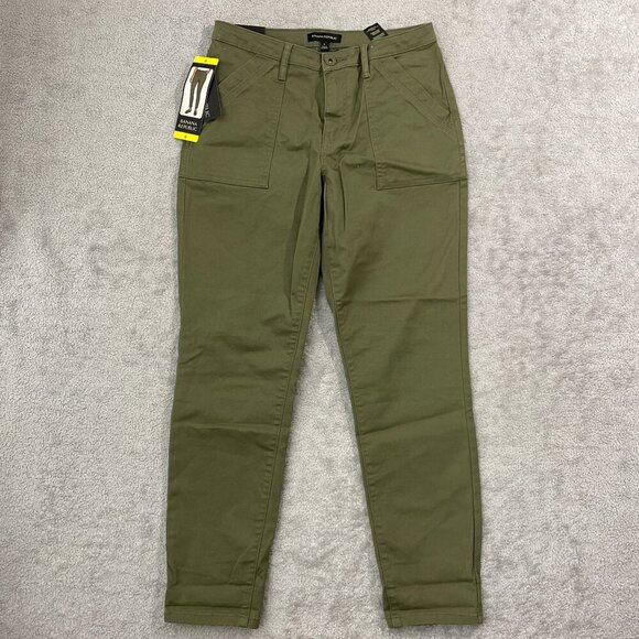Banana Republic Pants - NEW Banana Republic High Rise Twill Pants Womens 6 Green Straight Slim Utility